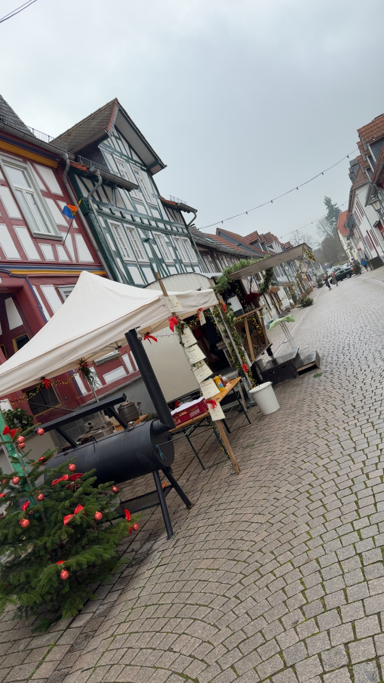 Verkaufsstand beim Weihnachtsmarkt auf dem Hofgut Schanze